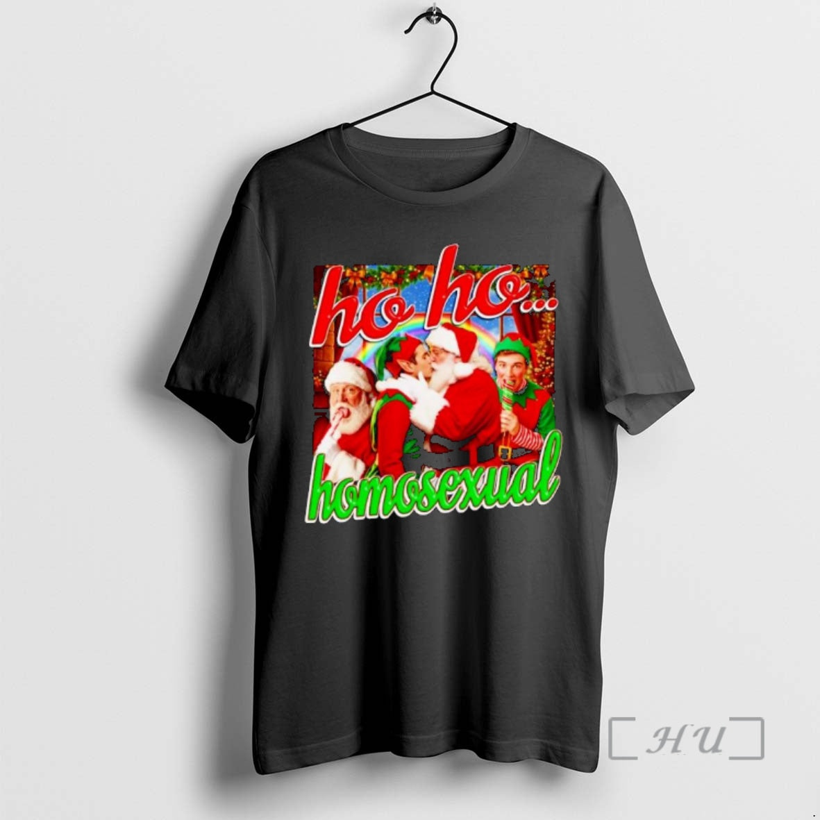 Officials Santa And Elf Ho Ho Homosexual Ornaments T-Shirts, Hoodie, Sweatshirt | AU01DripNestTees.com