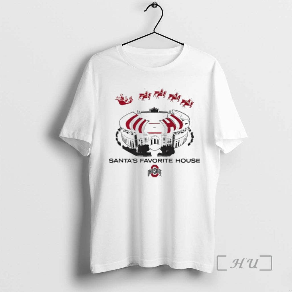 Officials Santas Favorite House Ohio State Football Ohio Stadium T-Shirts, Hoodie, Sweatshirt | AU01DripNestTees.com
