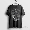 Officials Sarcastic Cowboy Rollin Into 2026 Raccoon Dumpster Fire Snarky New Year Premium T Shirts Hoodie, Sweatshirt