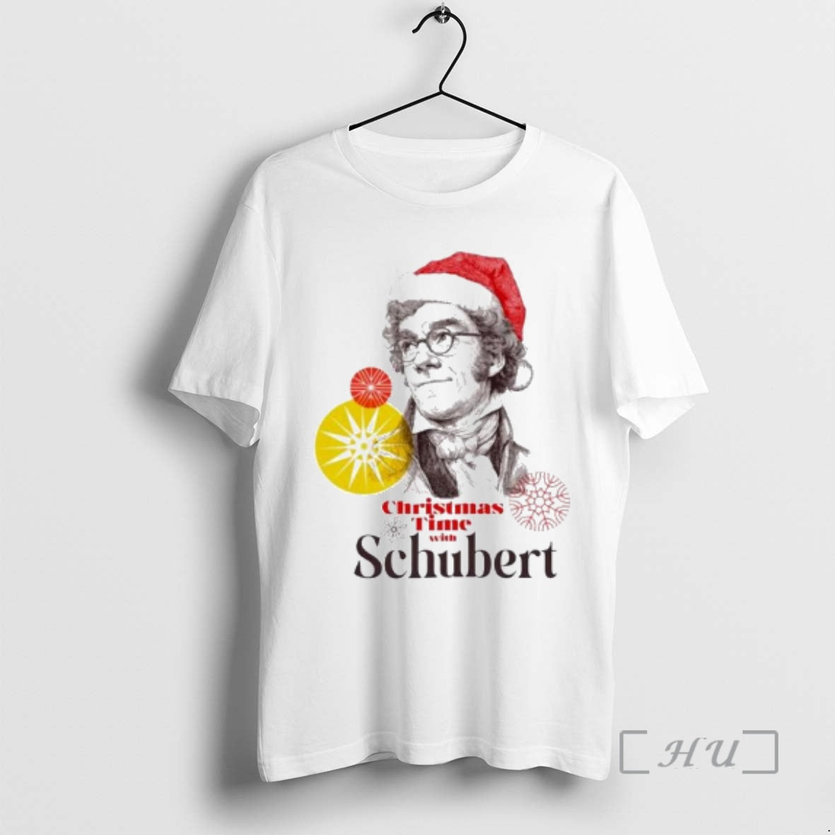 Officials Schubert With Santa Hat Christmas Time Ornaments T-Shirts, Hoodie, Sweatshirt | AU01DripNestTees.com