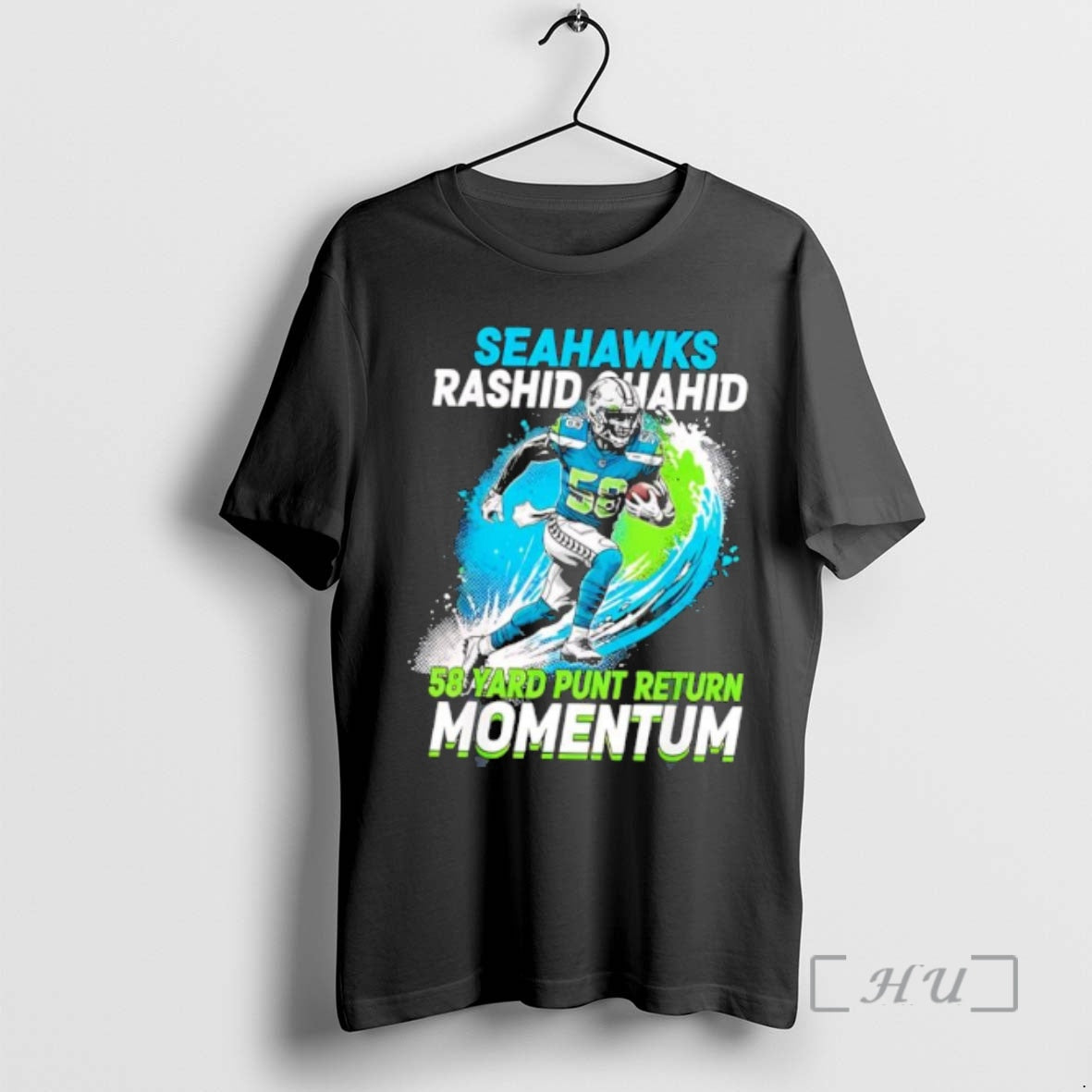 Officials Seahawks Rashid Shaheed 58 Yard Punt Return Momentum T-Shirts, Hoodie, Sweatshirt | AU01DripNestTees.com