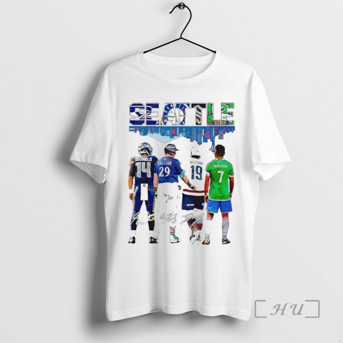 Officials Seattle Legends Sports Mix Roldan City Skyline Signatures T-Shirts, Hoodie, Sweatshirt | AU01DripNestTees.com
