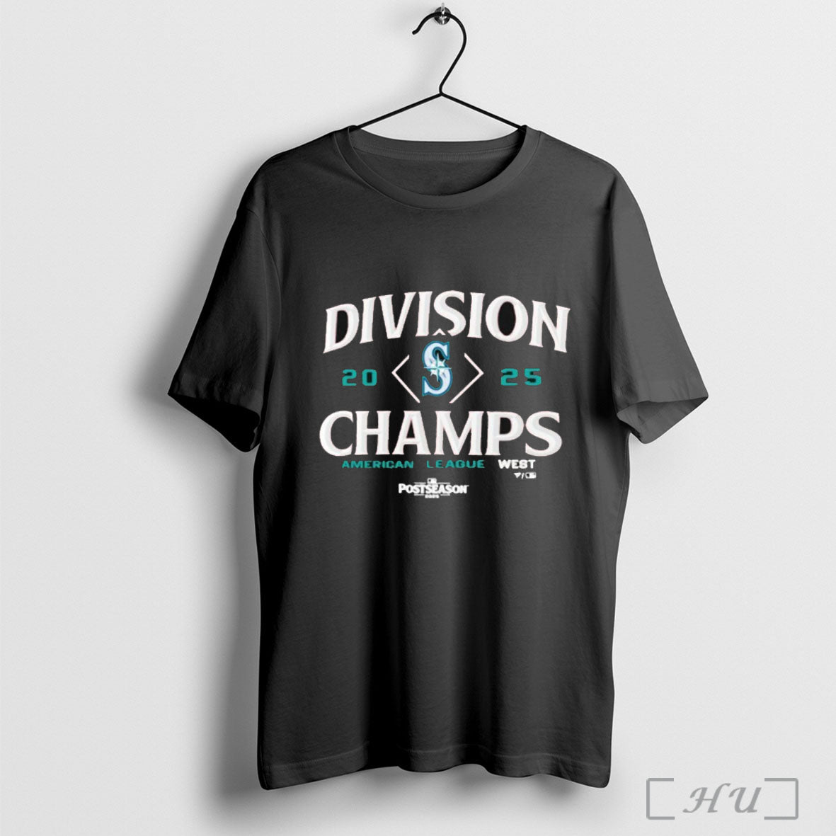 Officials Seattle Mariners 2025 Al West Division Champions Mlb Postseason T Shirts Hoodie Long Sleeve