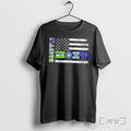 Officials Seattle Seahawks American Football Team Logo Flag Tee