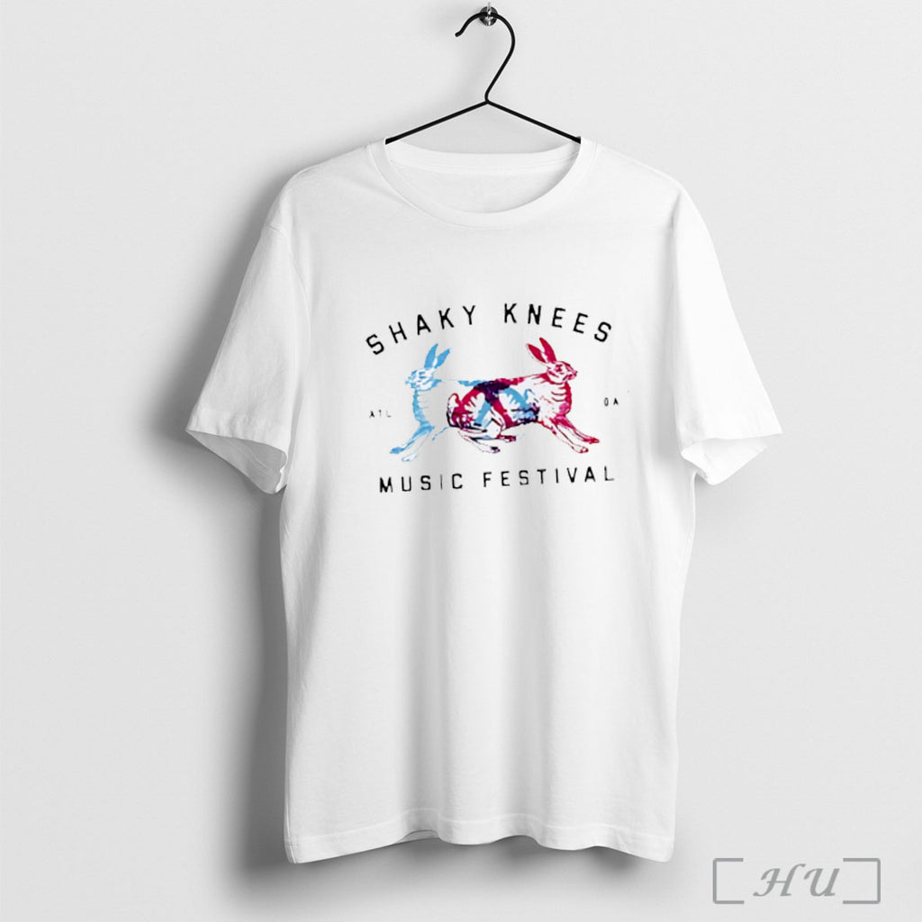 Officials Shaky Knees Music Festival Rabbits Lineup White T Shirt