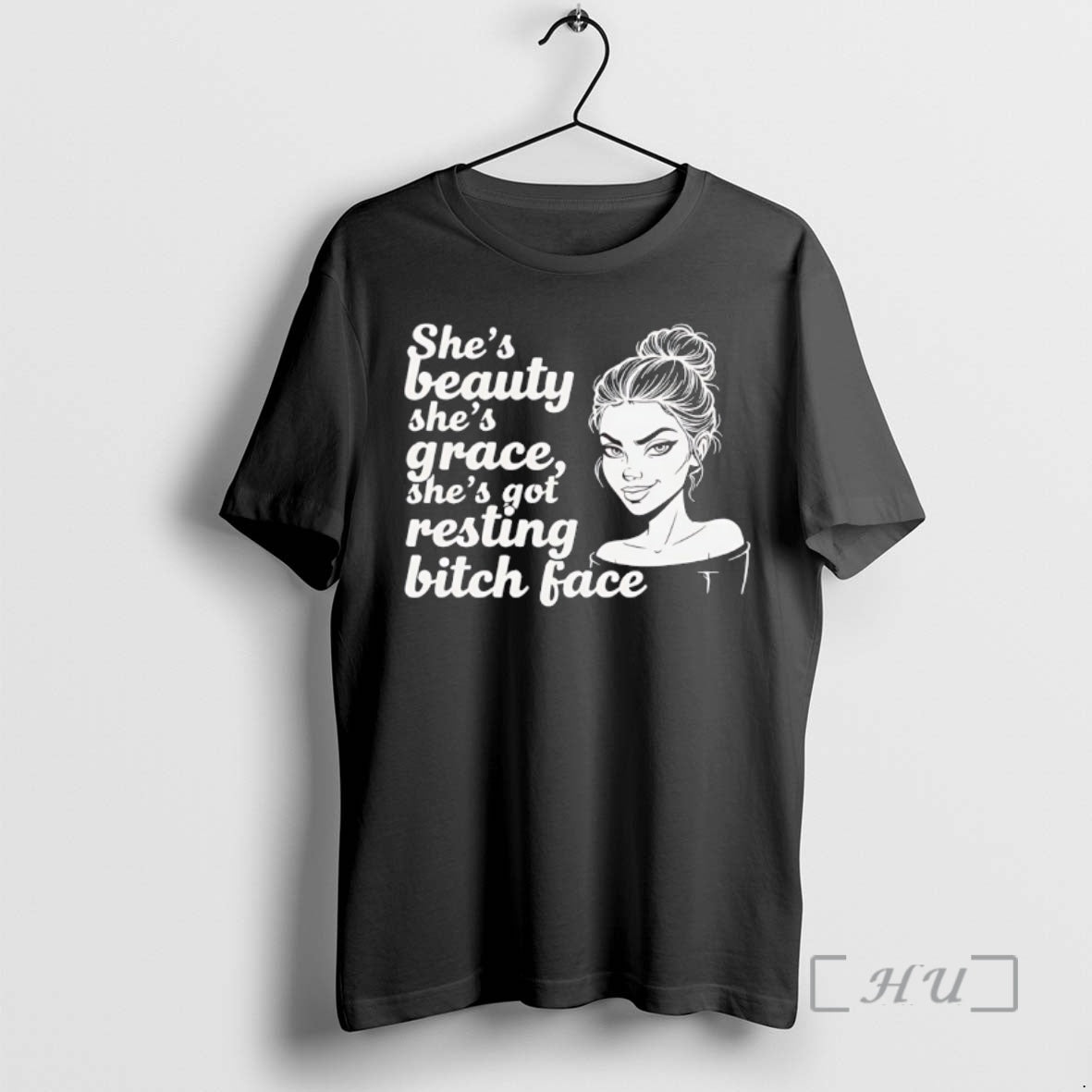 Officials Shes Beauty Shes Grace Shes Got Resting Bitch Face T-Shirts, Hoodie, Sweatshirt | AU01DripNestTees.com