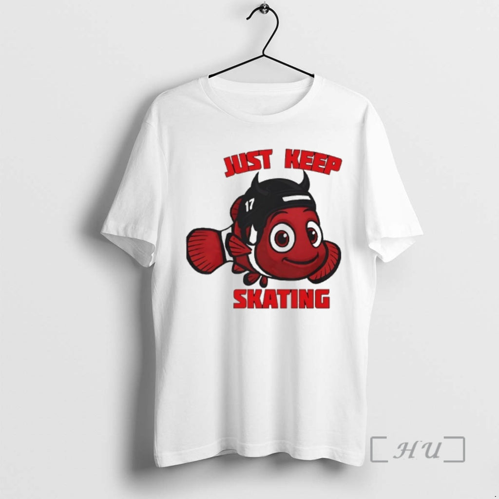 Officials Simon Nemec Just Keep Skating Fish Finding 17 New Jersey Devils Hockey Premium T-Shirts, Hoodie, Sweatshirt