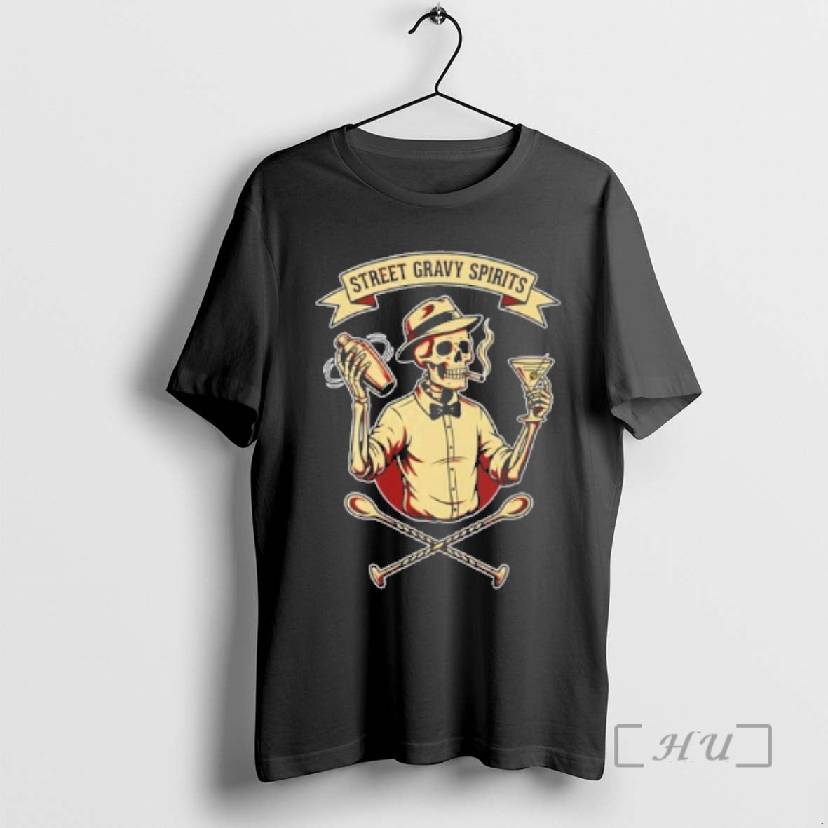 Officials Skeleton Bartender Street Gravy Spirits T-Shirts, Hoodie, Sweatshirt | AU01DripNestTees.com