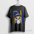 Officials Skull Wearing A Cap Los Angeles Chargers Us Flag T-Shirts, Hoodie, Sweatshirt | AU01DripNestTees.com