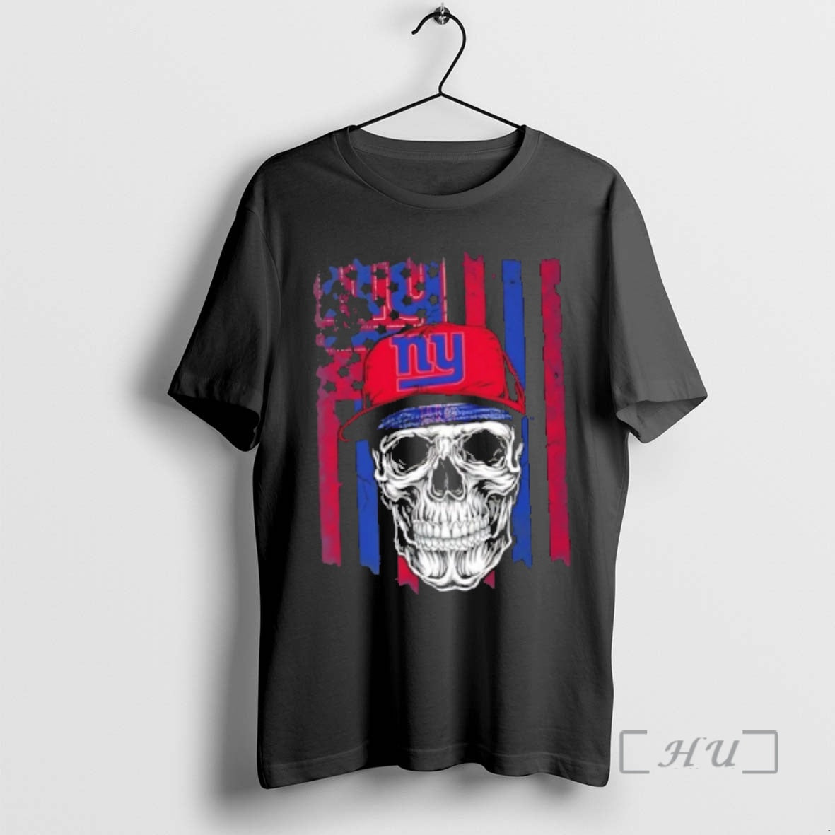 Officials Skull Wearing A Cap New York Giants Us Flag T-Shirts, Hoodie, Sweatshirt | AU01DripNestTees.com