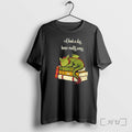 Officials Sleeping Dragon On Books A Book A Day Keeps Reality Away Premium T Shirts