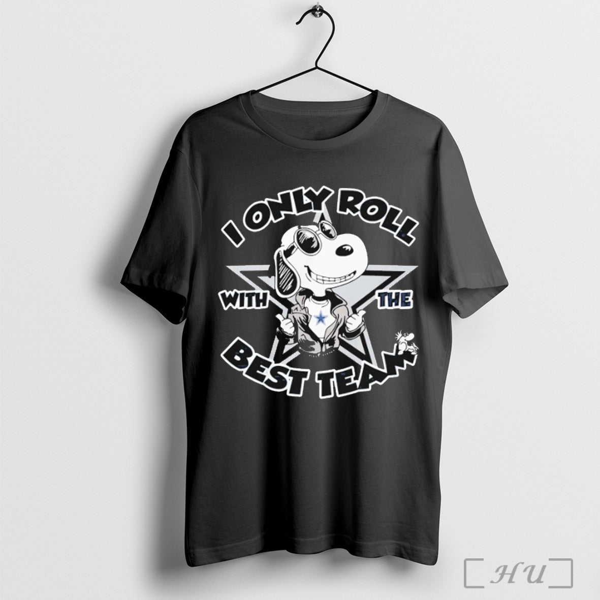 Officials Snopy Dallas Cowboys I Only Roll With The Best Team T Shirt