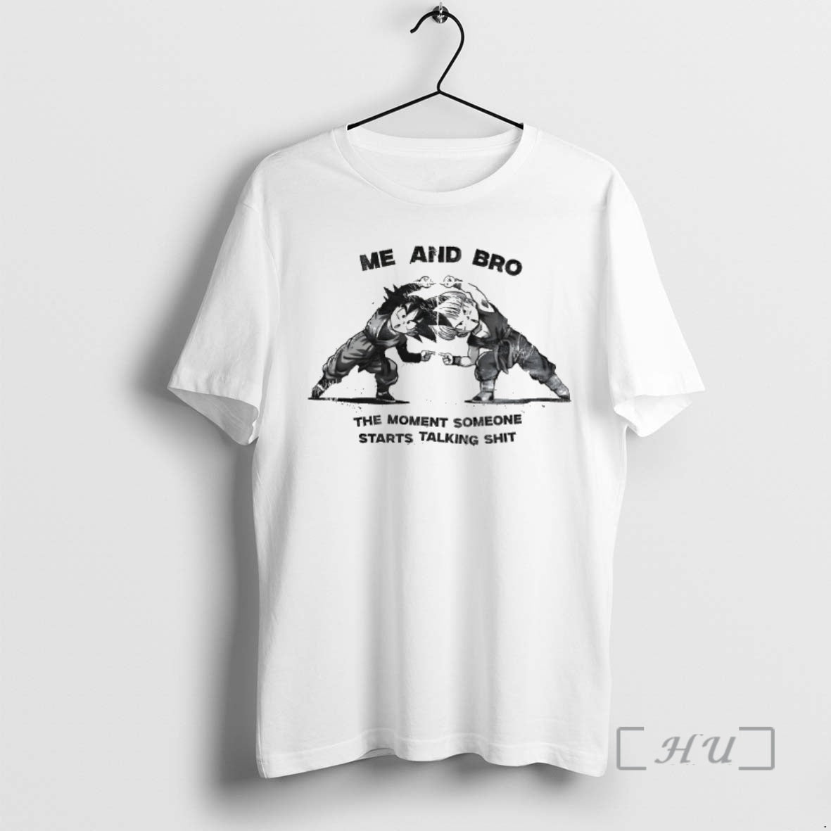 Officials Son Goten Trunks Me And Bro The Moment Someone Starts Talking Shit Premium T-Shirts, Hoodie, Sweatshirt