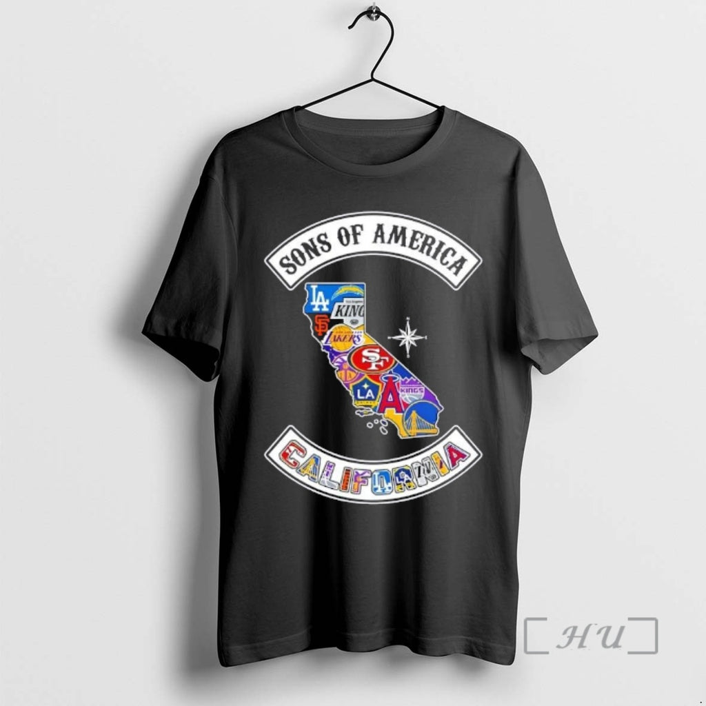 Officials Son Of America California Map Sports Logos Combine T-Shirts, Hoodie, Sweatshirt | AU01DripNestTees.com
