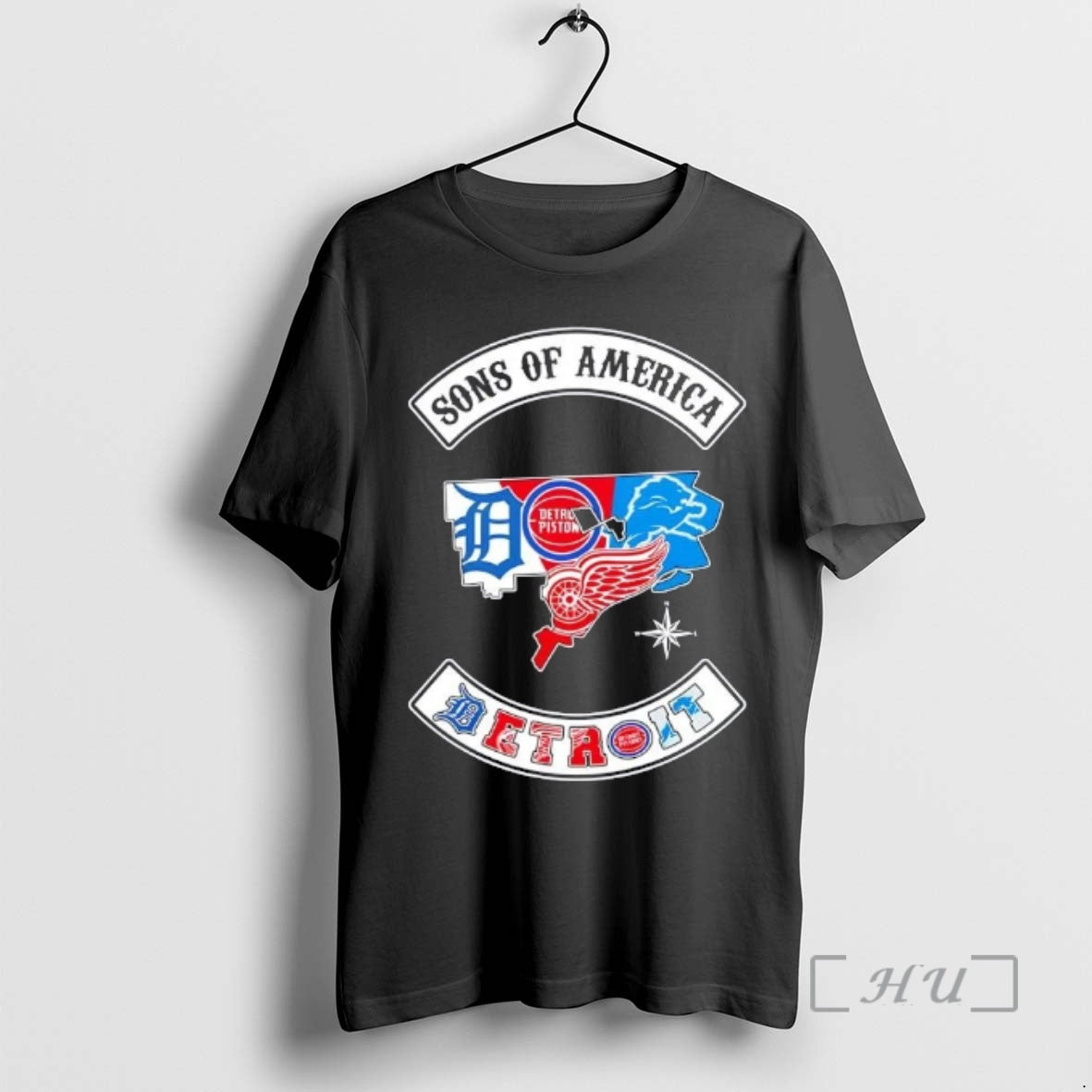 Officials Son Of America Detroit Map Sports Logos Combine T-Shirts, Hoodie, Sweatshirt | AU01DripNestTees.com