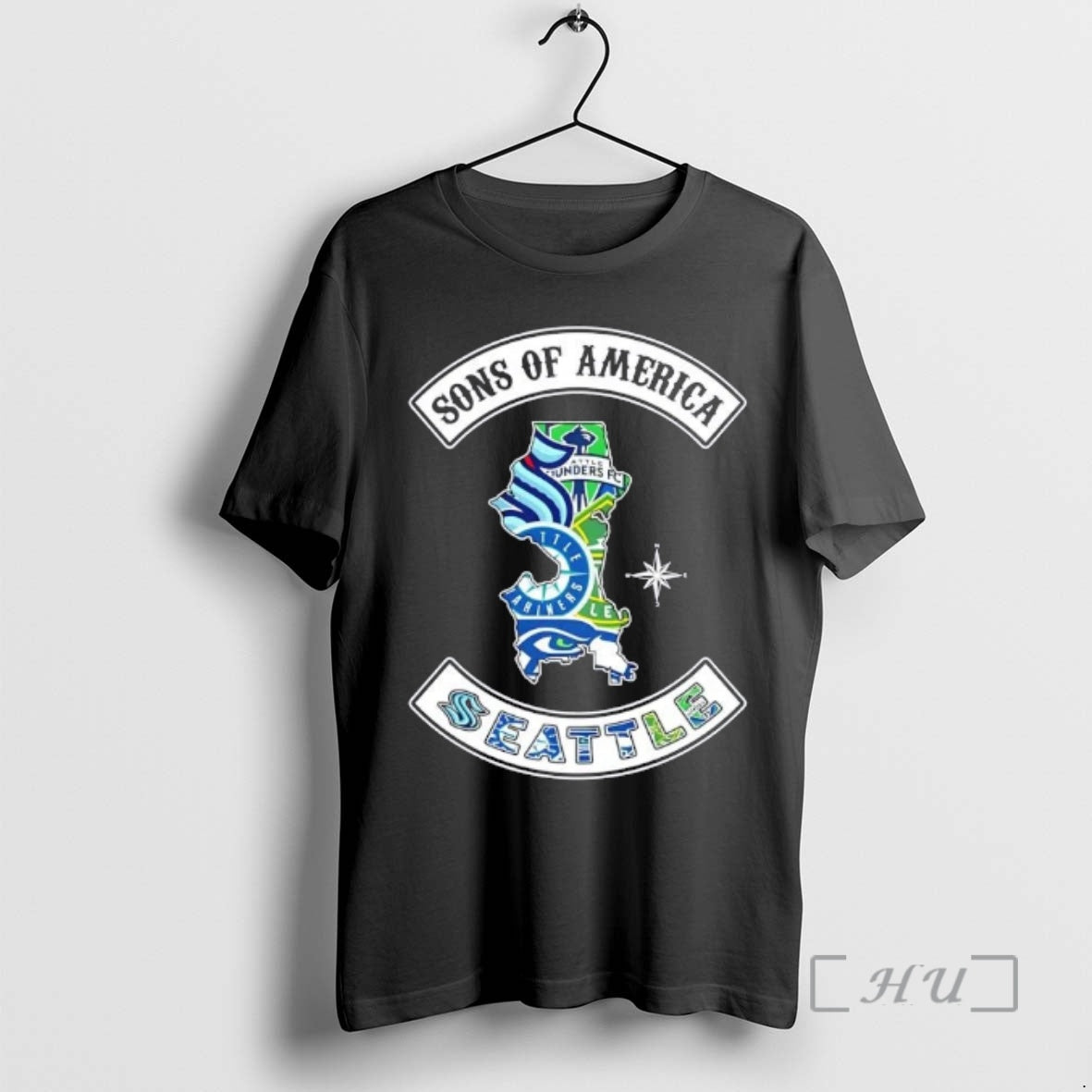 Officials Son Of America Seattle Map Sports Logos Combine T-Shirts, Hoodie, Sweatshirt | AU01DripNestTees.com