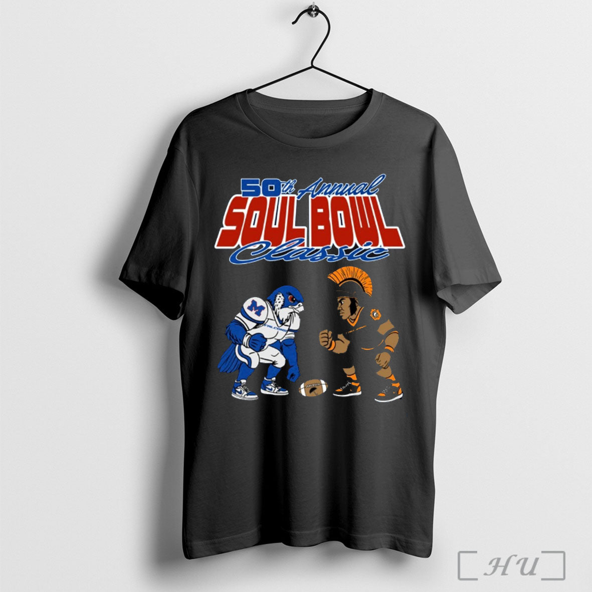 Officials Soul Bowl 50th Annual Classic Millwood Falcons Vs Douglass Trojans Mascots T Shirt