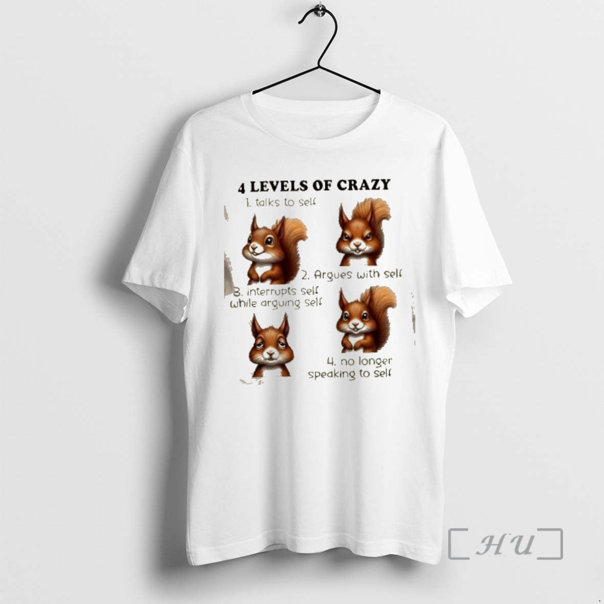 Officials Squirrels 4 Levels Of Crazy 1 Talks To Self 2 Argues With Self T-Shirts, Hoodie, Sweatshirt | AU01DripNestTees.com