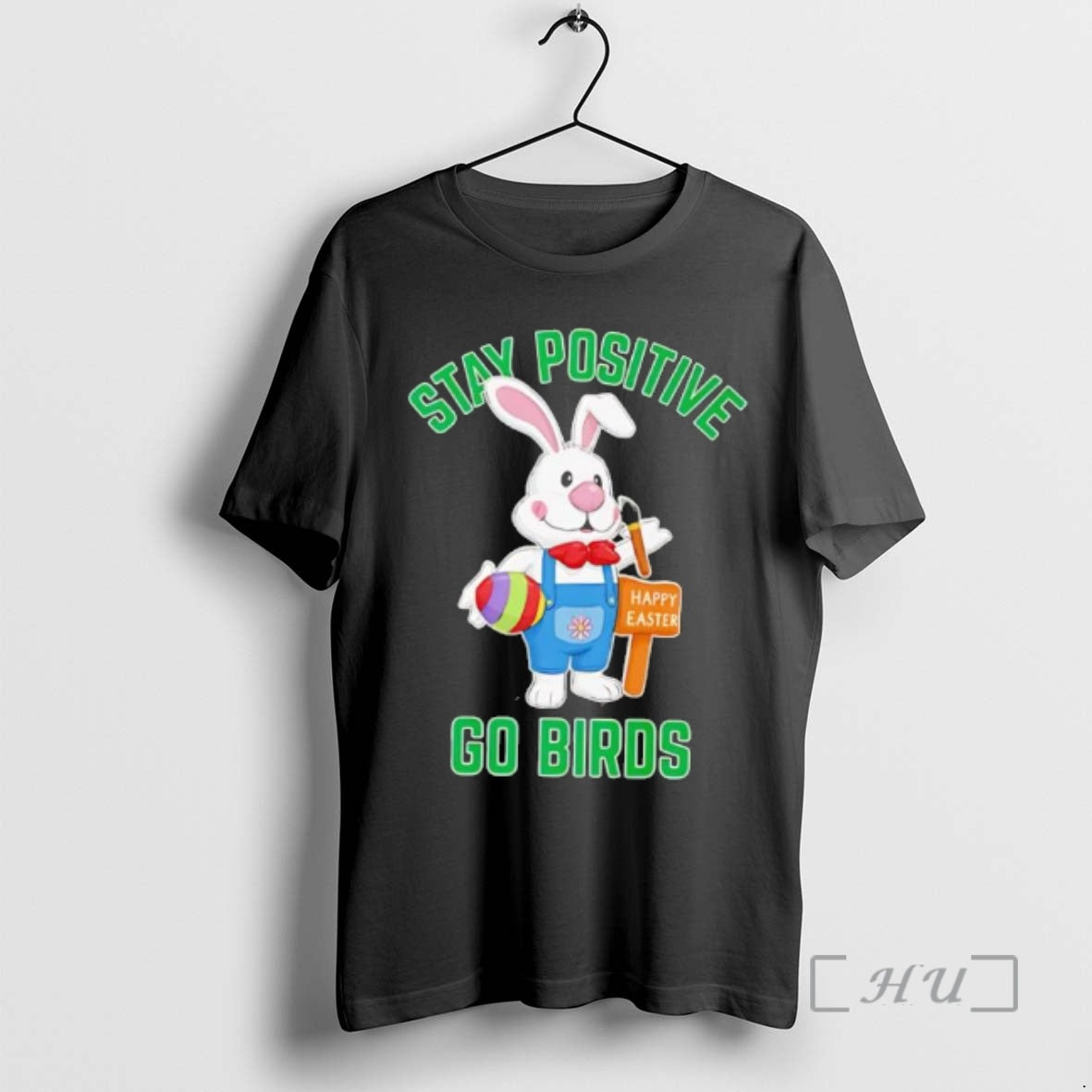 Officials Stay Positive Rabbit Go Birds Happy Easter T-Shirts, Hoodie, Sweatshirt | AU01DripNestTees.com