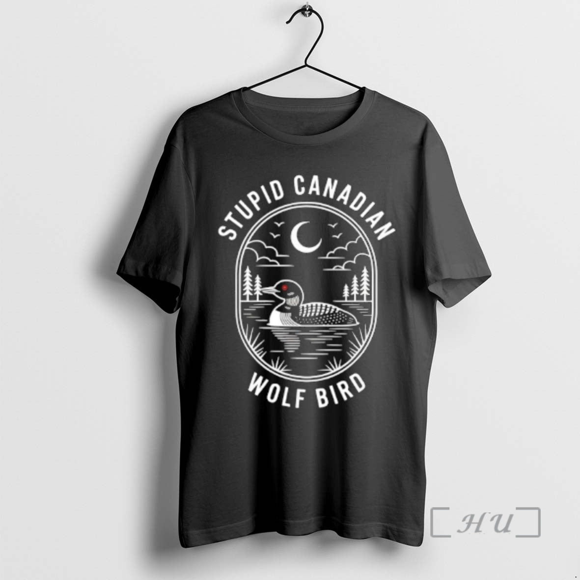 Officials Stupid Canadian Wolf Bird Loon Hockey Wildlife T-Shirts, Hoodie, Sweatshirt | AU01DripNestTees.com