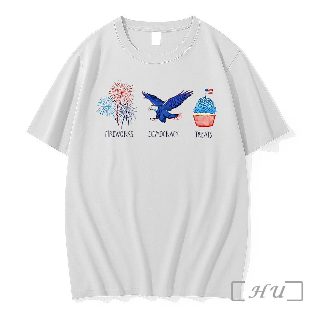 Officials Subtle Fdt Anti Trump 4th Of July Fireworks Democracy Treats Premium T Shirts Sweater