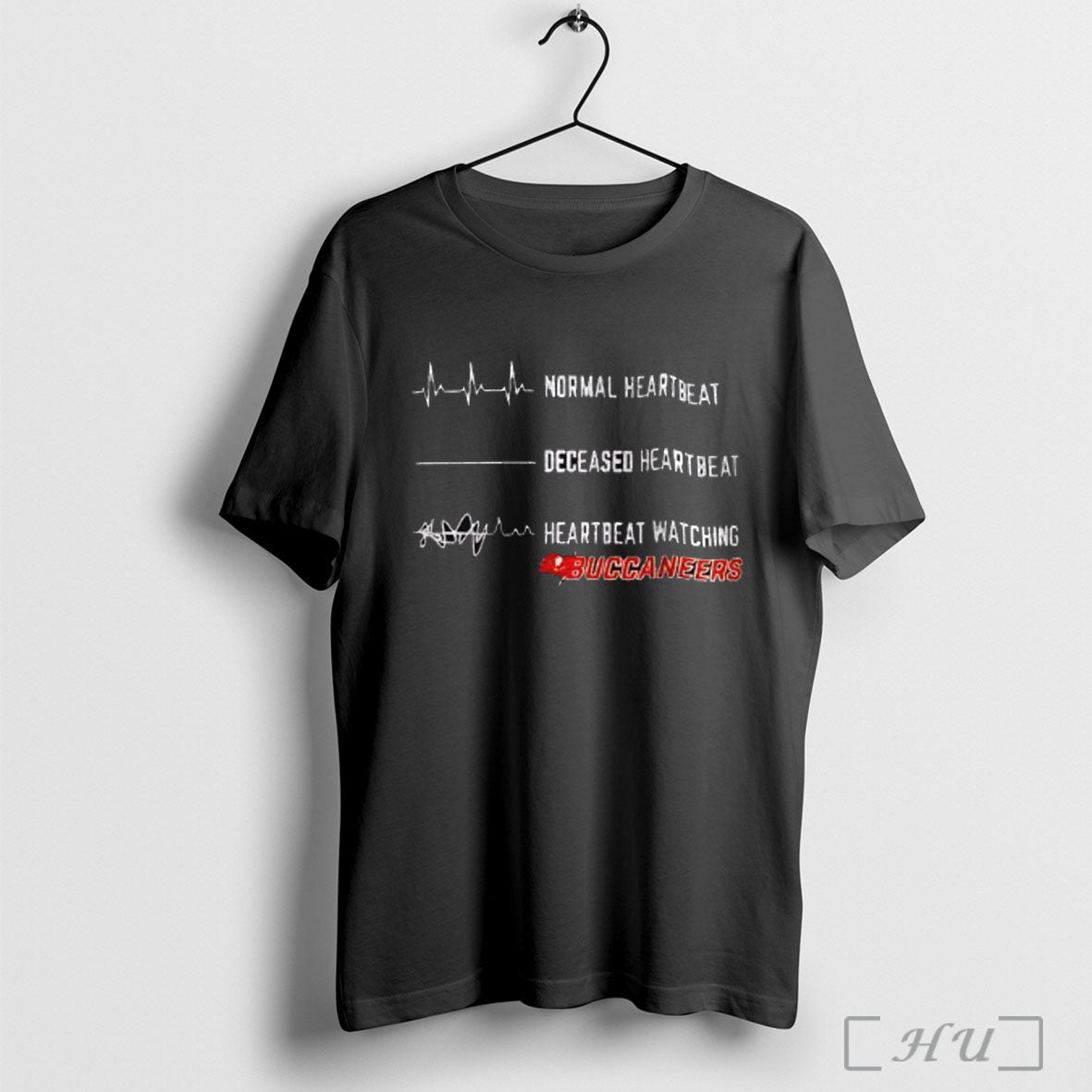 Officials Tampa Bay Buccaneers Normal Heartbeat Deceased Heartbeat Heartbeat Watching T Shirt