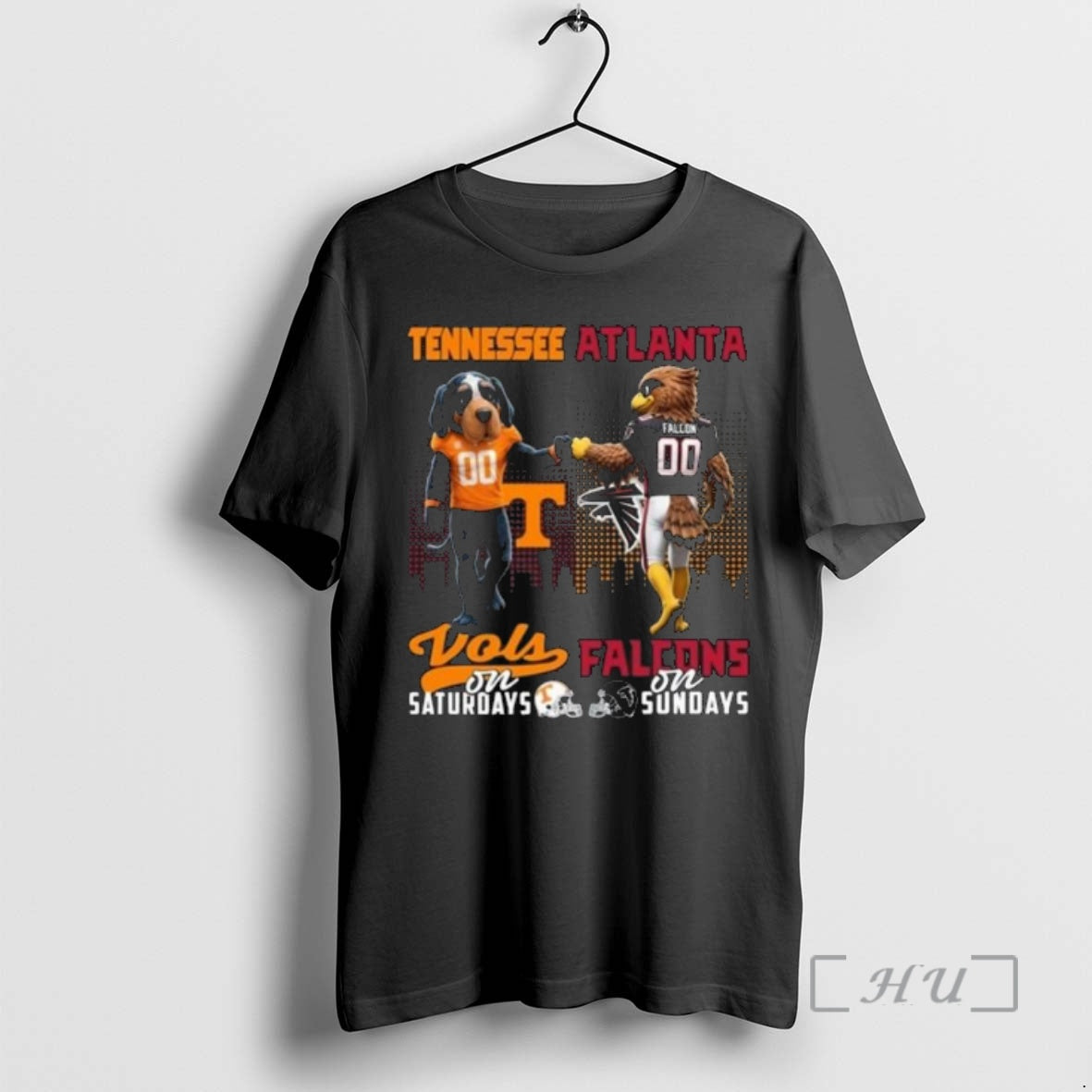 Officials Tennessee Volunteers On Saturdays X Atlanta Falcons On Sundays Mascot 2025 Premium T Shirts Hoodie, Sweatshirt