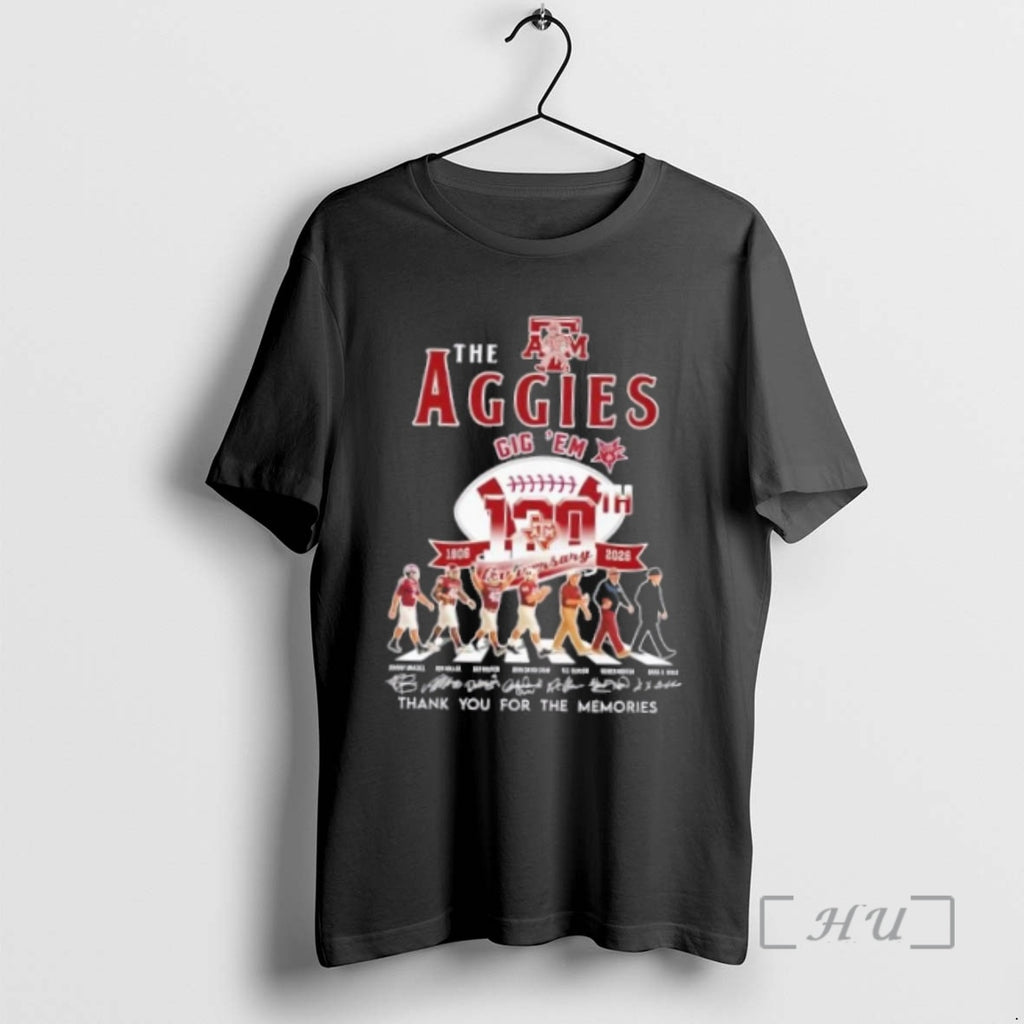 Officials Texas Am Aggies Gig Em 120 Anniversary 1908 2026 Dana X Premium T Shirts Hoodie, Sweatshirt | AU01DripNestTees.com