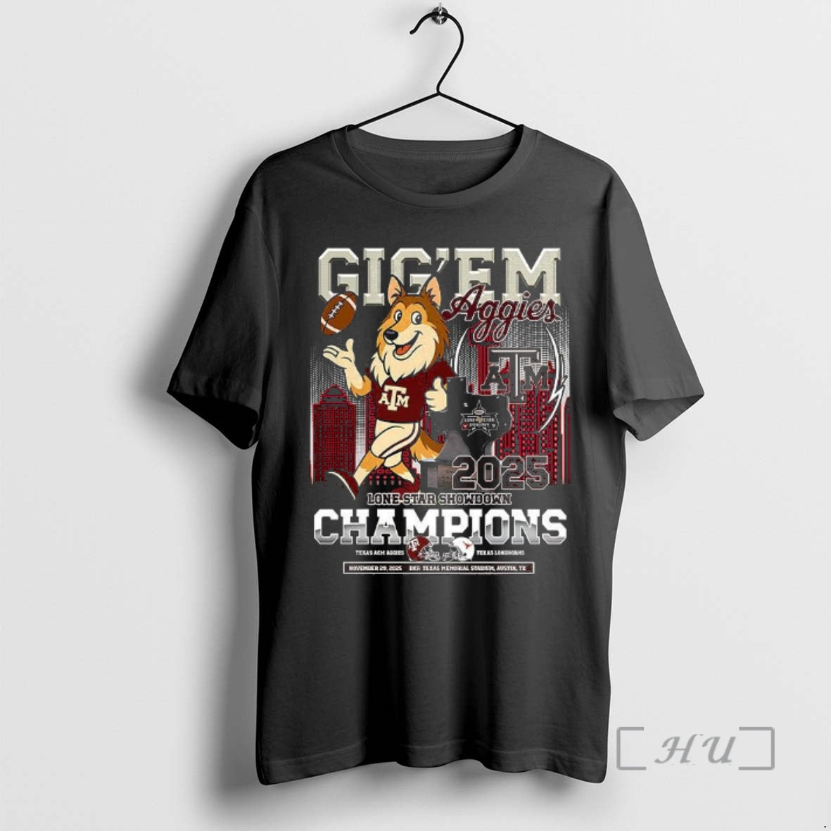 Officials Texas Am Aggies Mascot Gig Em Lone Star Showdown Champions Premium T Shirts Sweater Hoodie, Sweatshirt