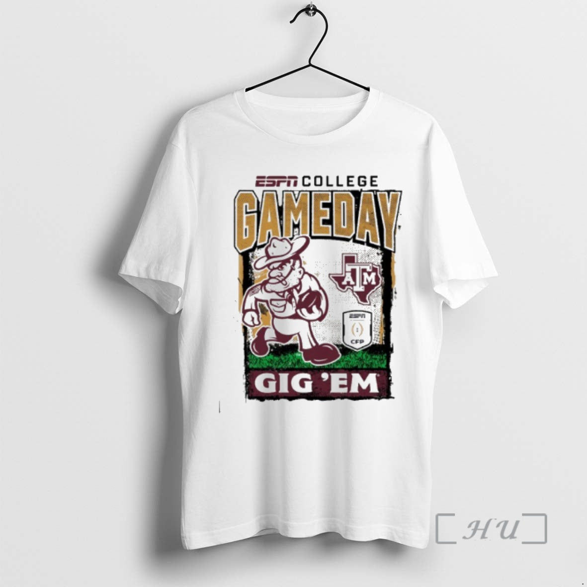 Officials Texas Am Cfp Gameday 1st Round Mascot Gig Em T-Shirts, Hoodie, Sweatshirt | AU01DripNestTees.com