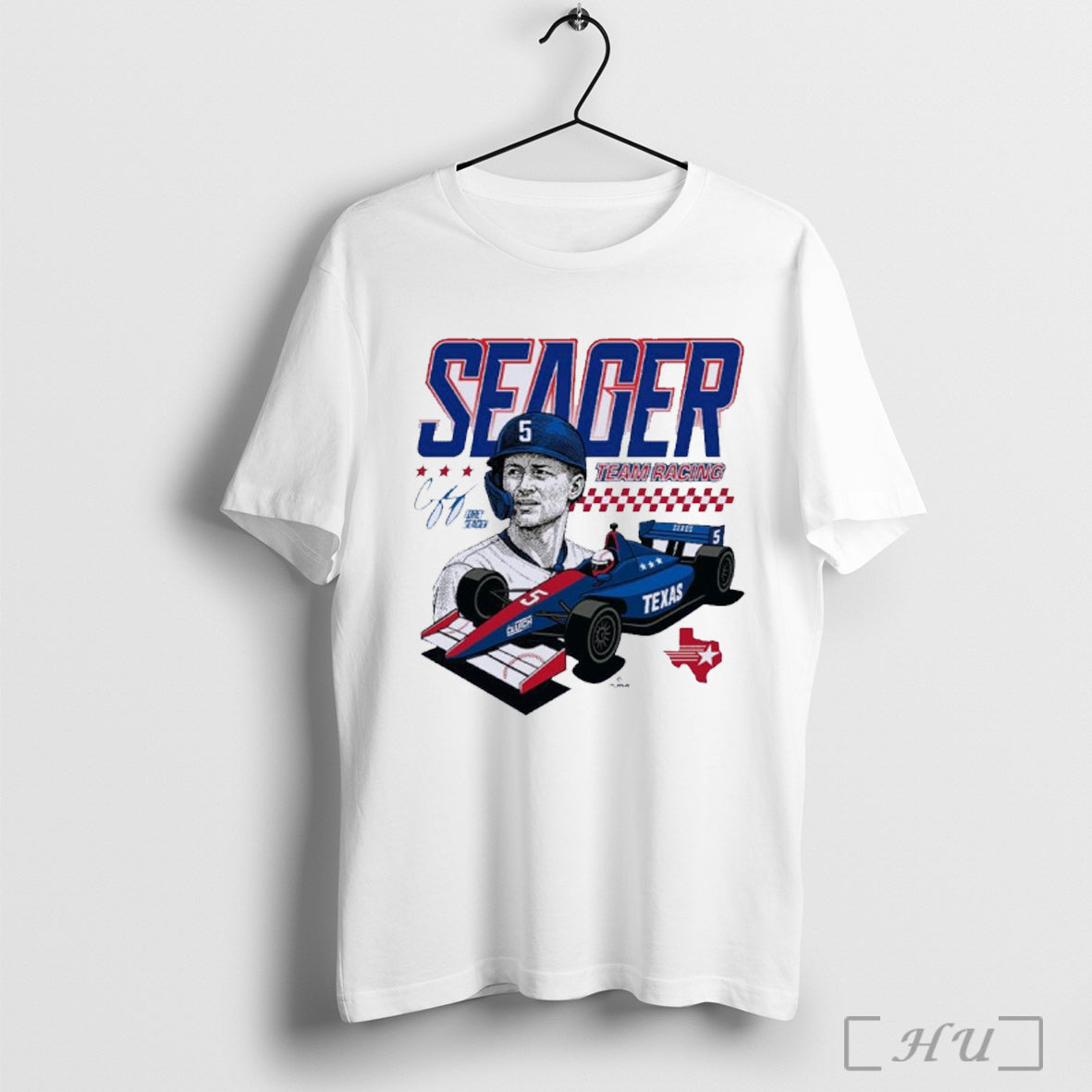Officials Texas Rangers Corey Seager Team Racing T Shirt
