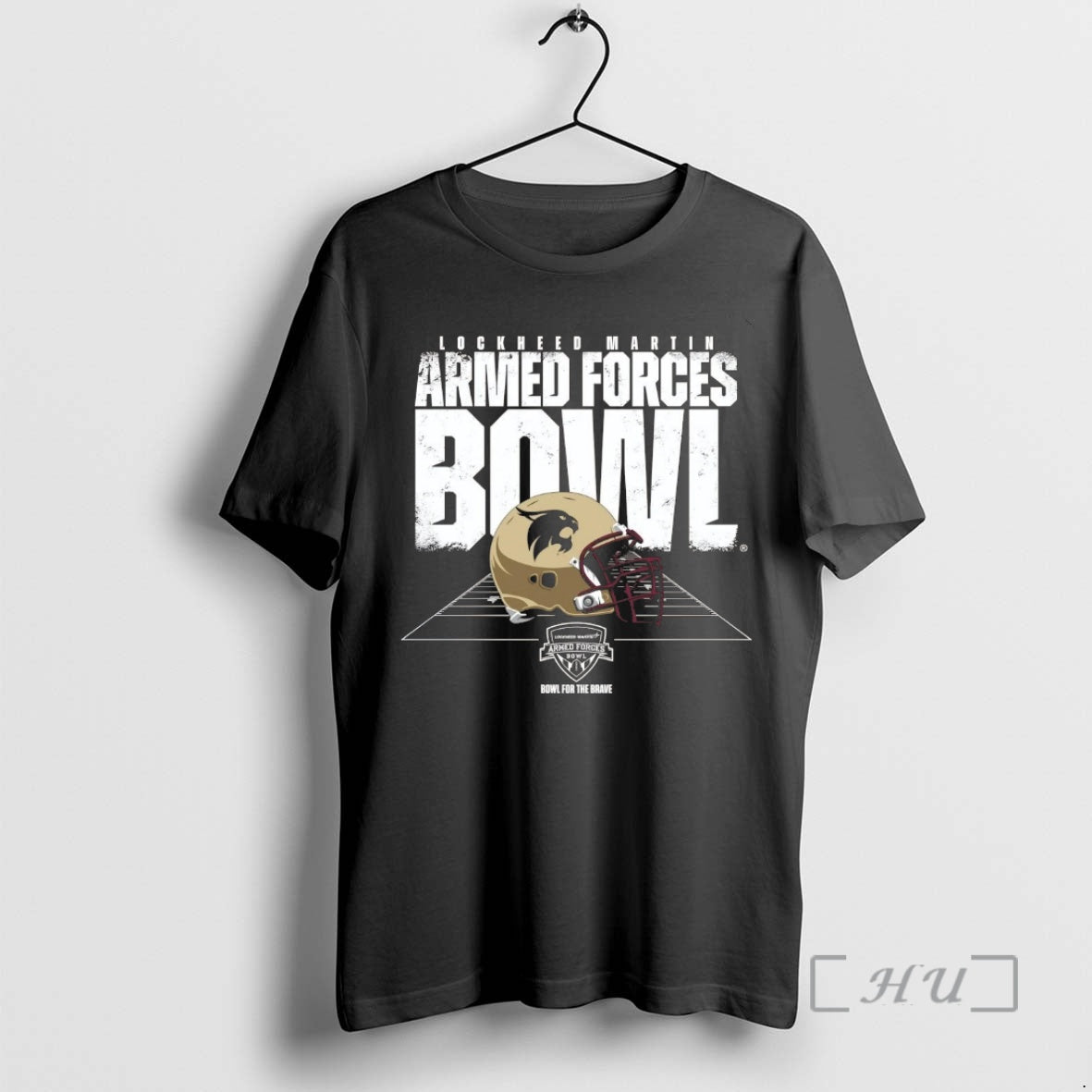 Officials Texas State Bobcats 2026 Armed Forces Bowl Helmet Chriast T-Shirts, Hoodie, Sweatshirt | AU01DripNestTees.com