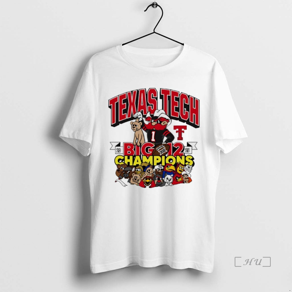 Officials Texas Tech Red Raiders Big 12 Conference Champions 2025 Crushed It Mascot Premium T-Shirts, Hoodie, Sweatshirt