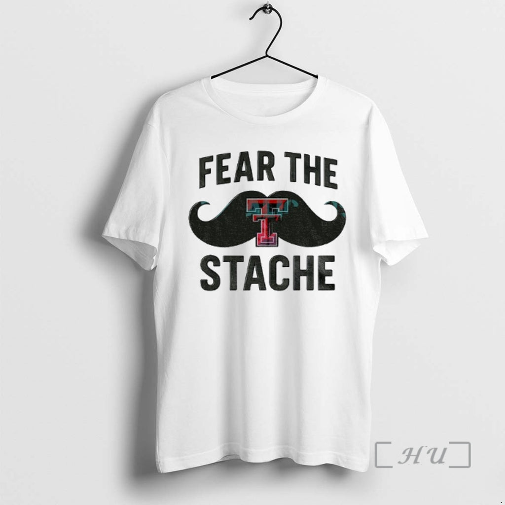 Officials Texas Tech Red Raiders Fear The Stache Game Day Football Logo Premium T Shirts Hoodie, Sweatshirt