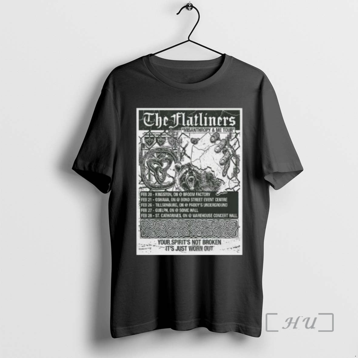 Officials The Flatliners Misanthropy And Me 2026 Tour Circle Black T-Shirts, Hoodie, Sweatshirt | AU01DripNestTees.com