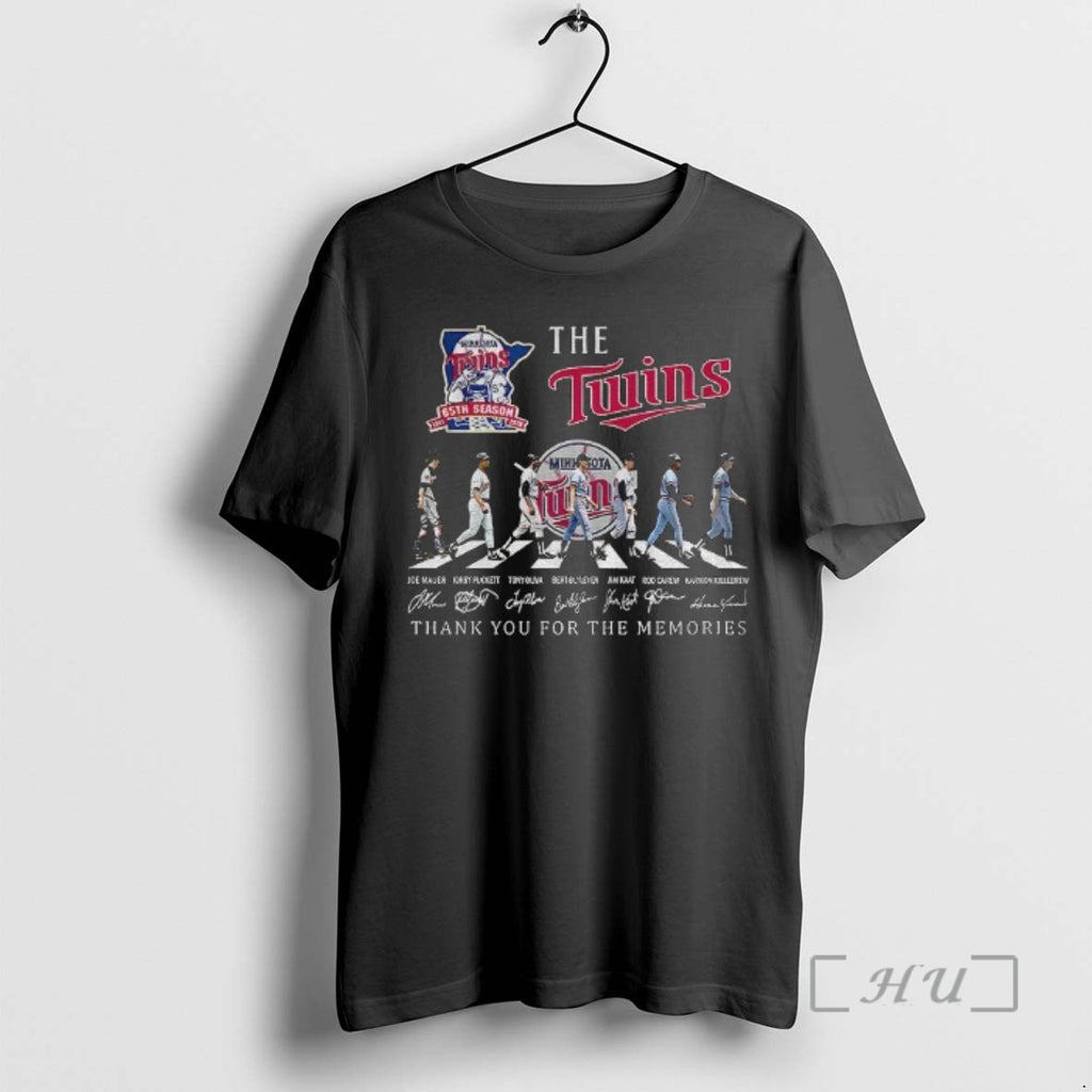 Officials The Minnesota Twins Baseball Abbey Roads Thank You For The Memories Signature Premium T-Shirts, Hoodie, Sweatshirt