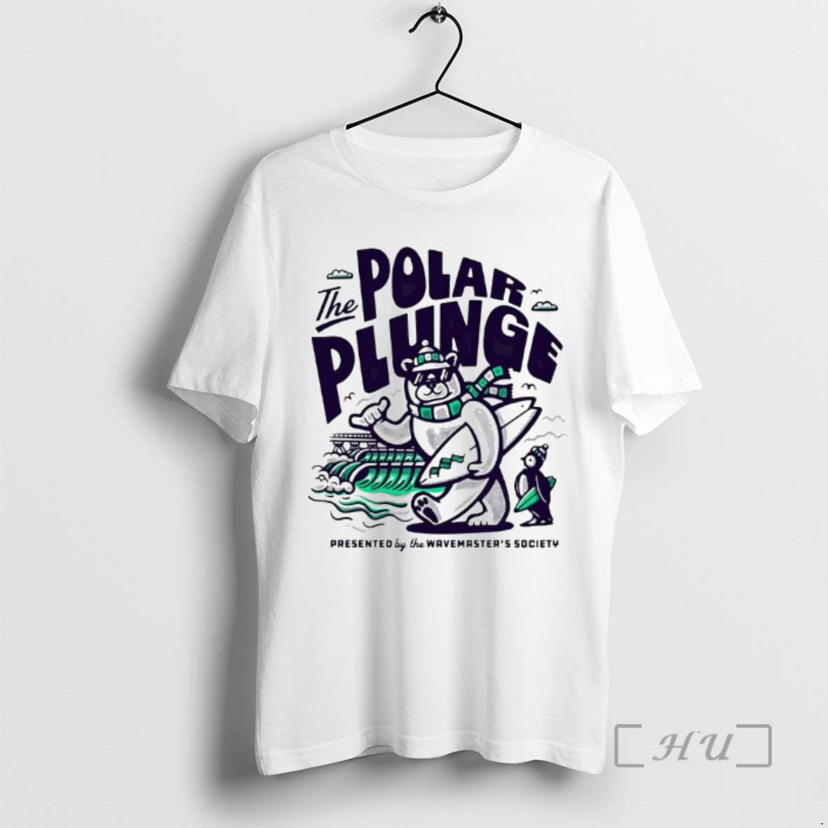 Officials The Polar Plunge The Wavemasters Society Bear And Penguin T-Shirts, Hoodie, Sweatshirt | AU01DripNestTees.com