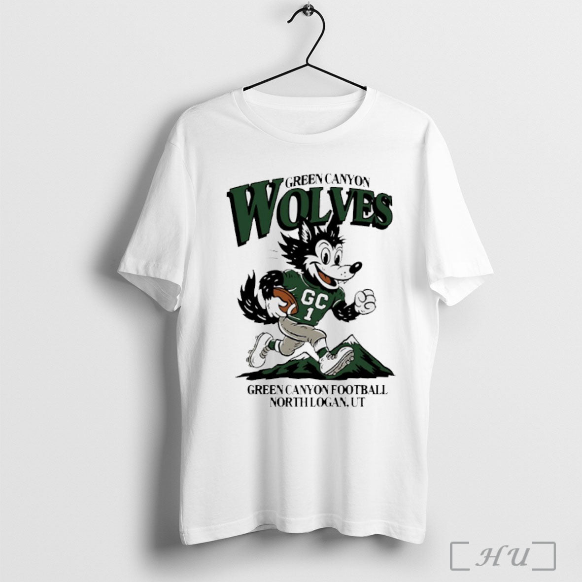 Officials The Wolves Green Canyon Football Mascot North Logan T Shirt
