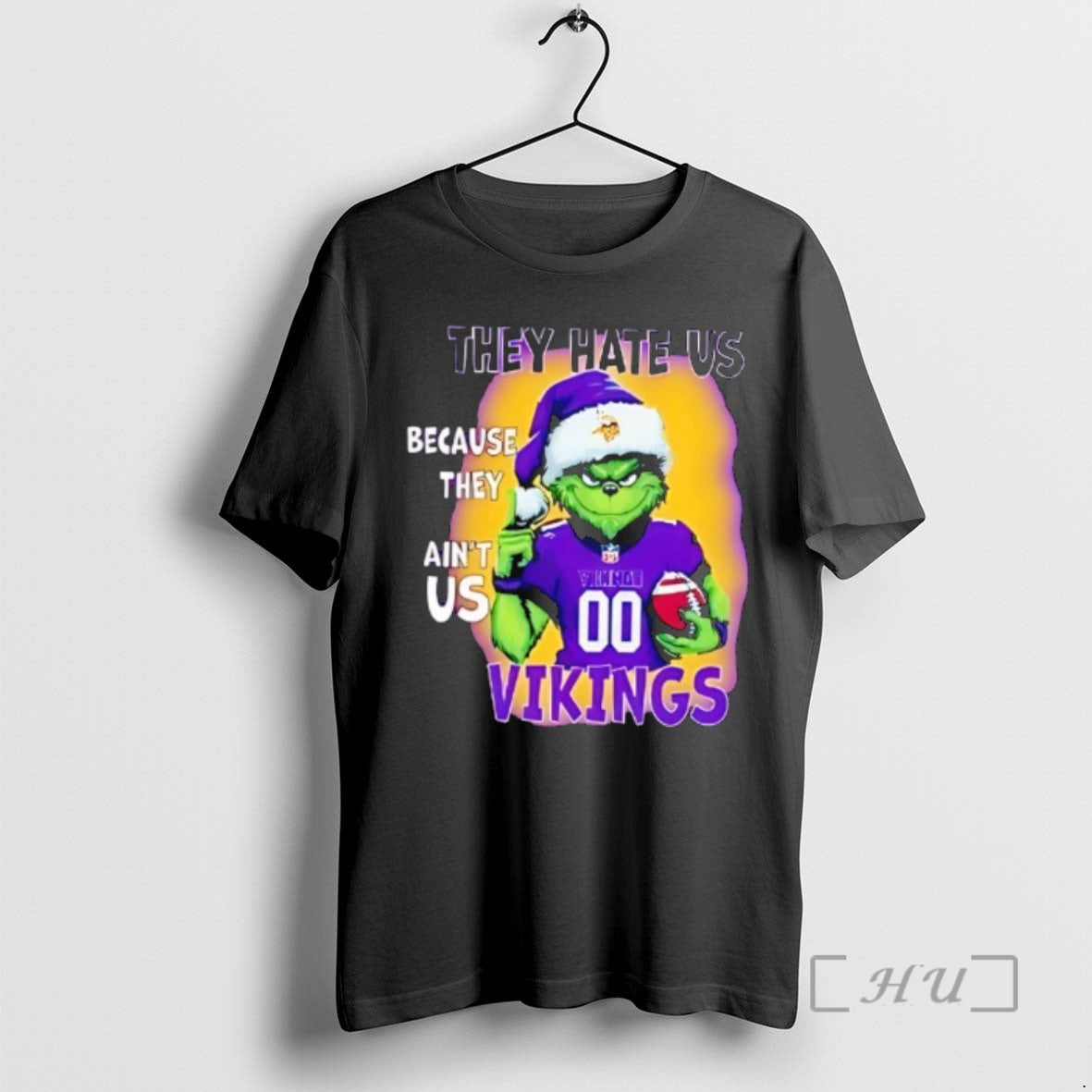 Officials They Hate Us Because They Aint Us Minnesota Vikings Grinch Santa Premium T Shirts Hoodie, Sweatshirt