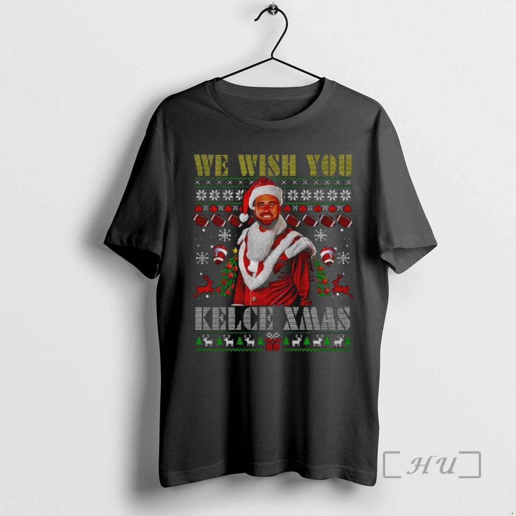 Officials Travis Kelce We Wish You Kelce Xmas Merry Christmas T-Shirts, Hoodie, Sweatshirt | AU01DripNestTees.com