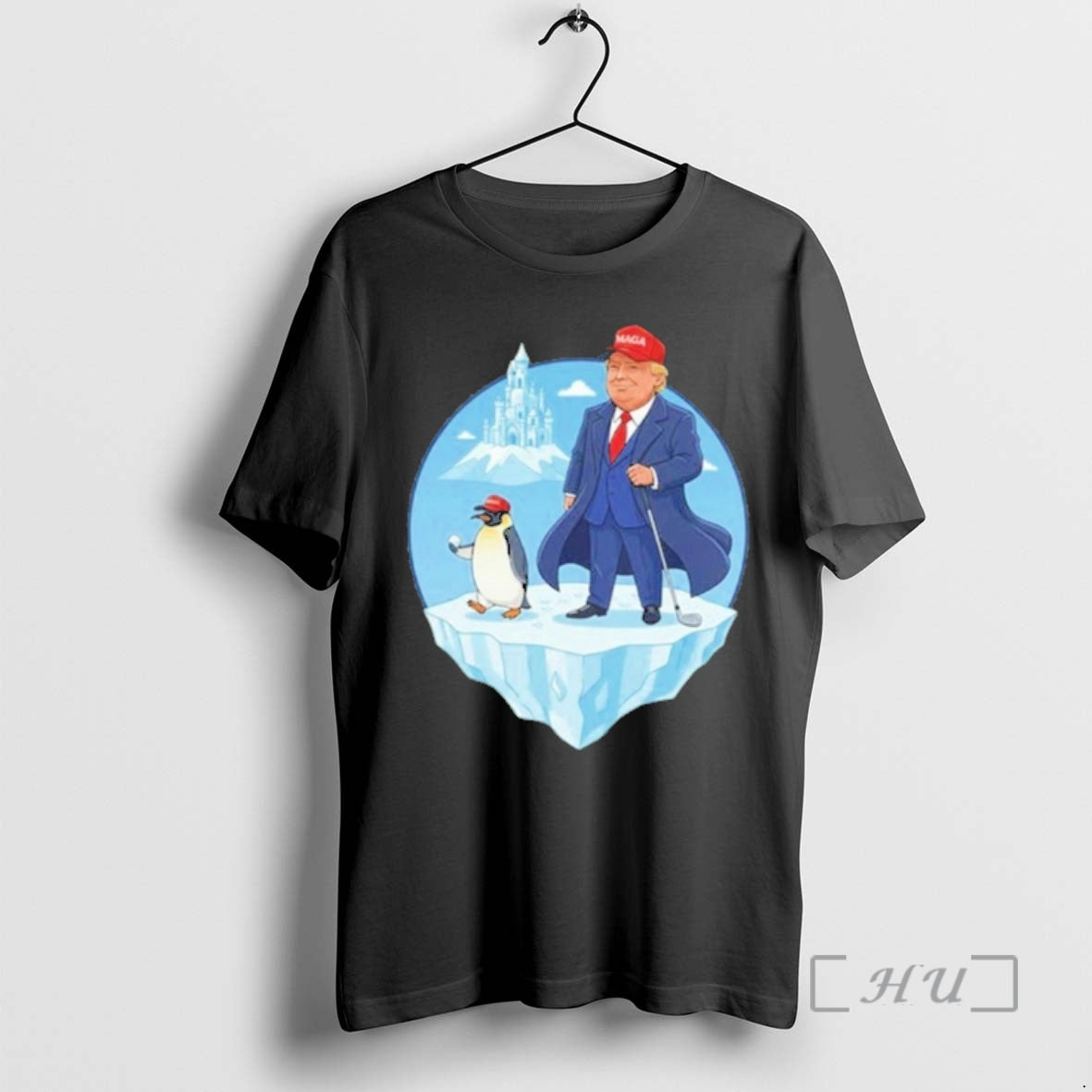Officials Trump And Penguin In Greenland Maga T-Shirts, Hoodie, Sweatshirt | AU01DripNestTees.com