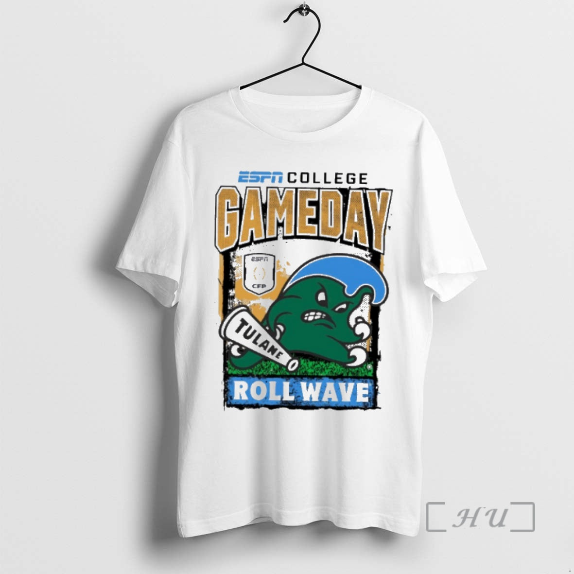 Officials Tulane Green Wave 2025 26 Cfp College Gameday Mascot Roll Wave Premium T Shirts Hoodie, Sweatshirt