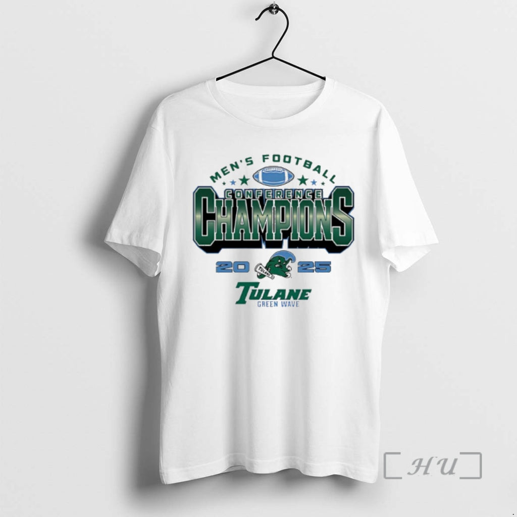 Officials Tulane Green Wave 2025 Mens Football Conference Champions T-Shirts, Hoodie, Sweatshirt | AU01DripNestTees.com