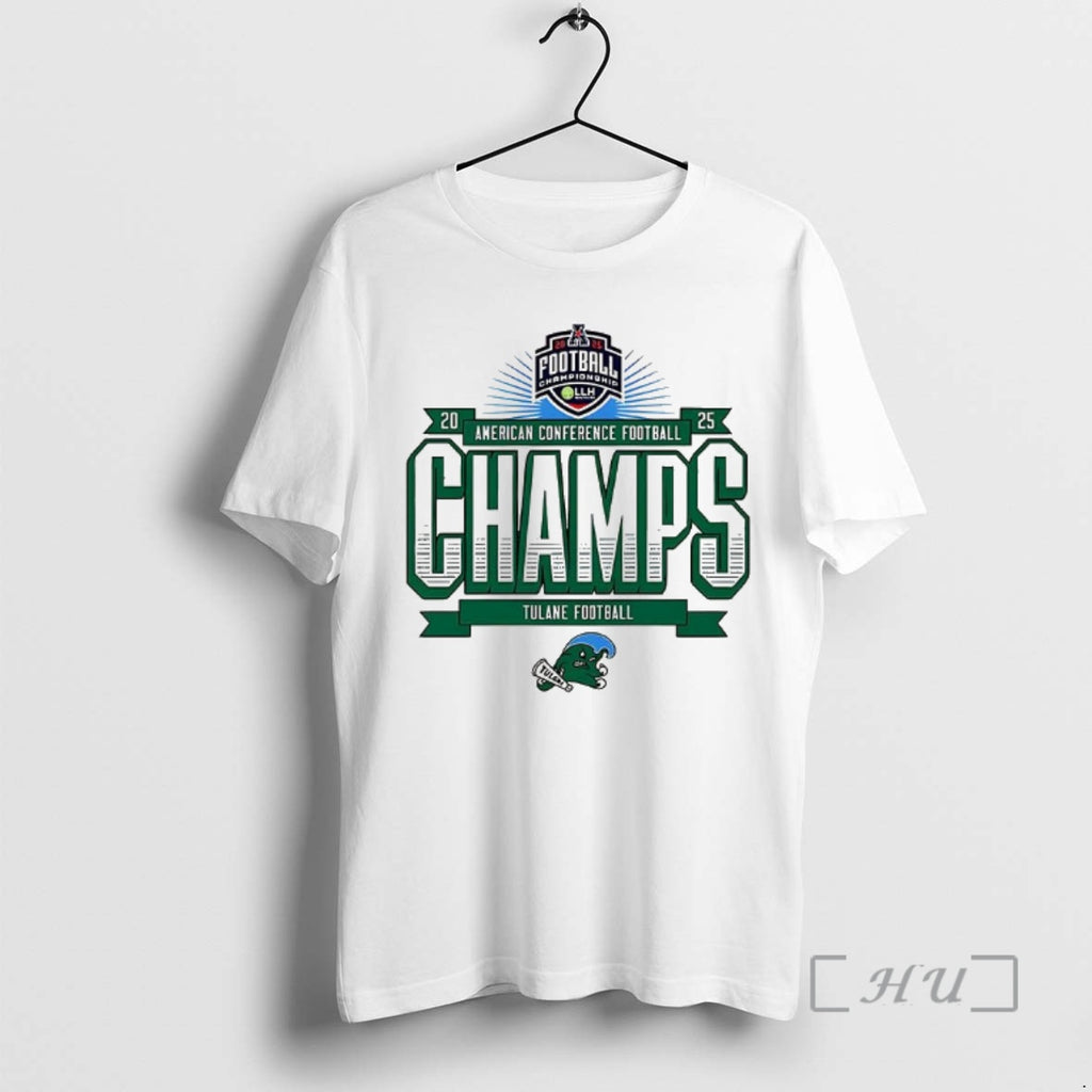 Officials Tulane Green Wave Football American Conference Football Champs 2025 T-Shirts, Hoodie, Sweatshirt