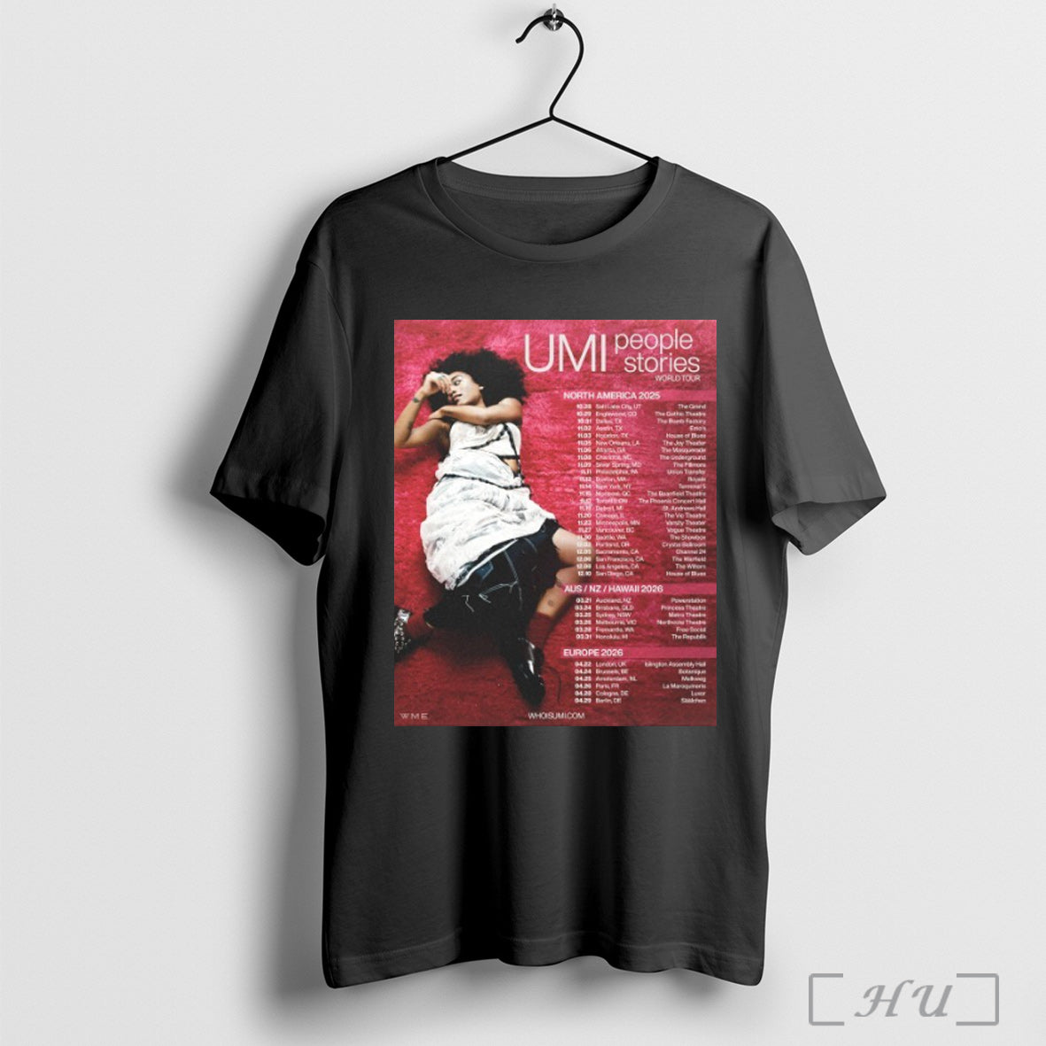 Officials Umi People Stories World Tour 2025 2026 Dates T Shirt