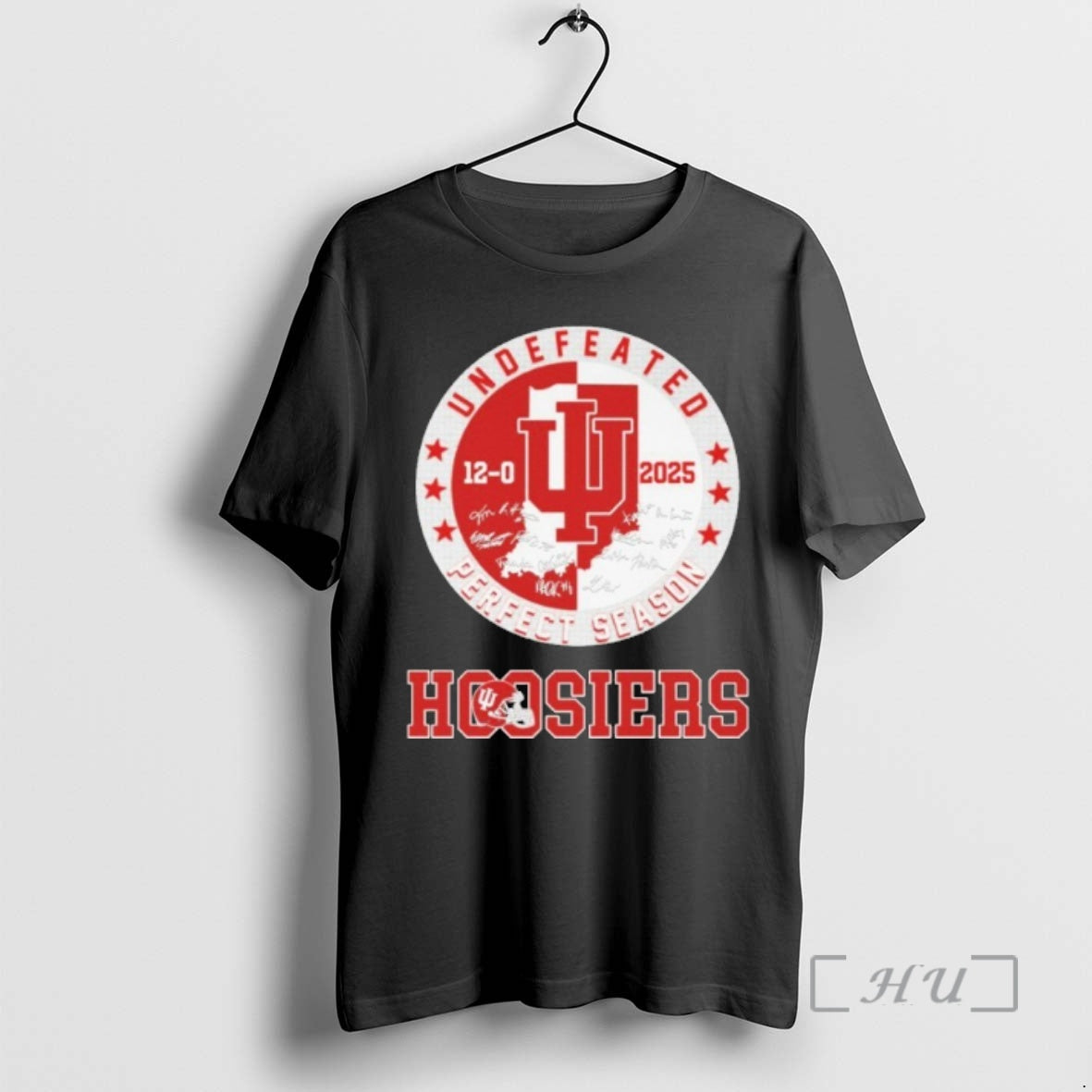 Officials Undefeated Perfect Season Hoosiers Signature T-Shirts, Hoodie, Sweatshirt | AU01DripNestTees.com