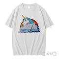 Officials Unicorn With Blue Mane Yellow Horn And Rainbow