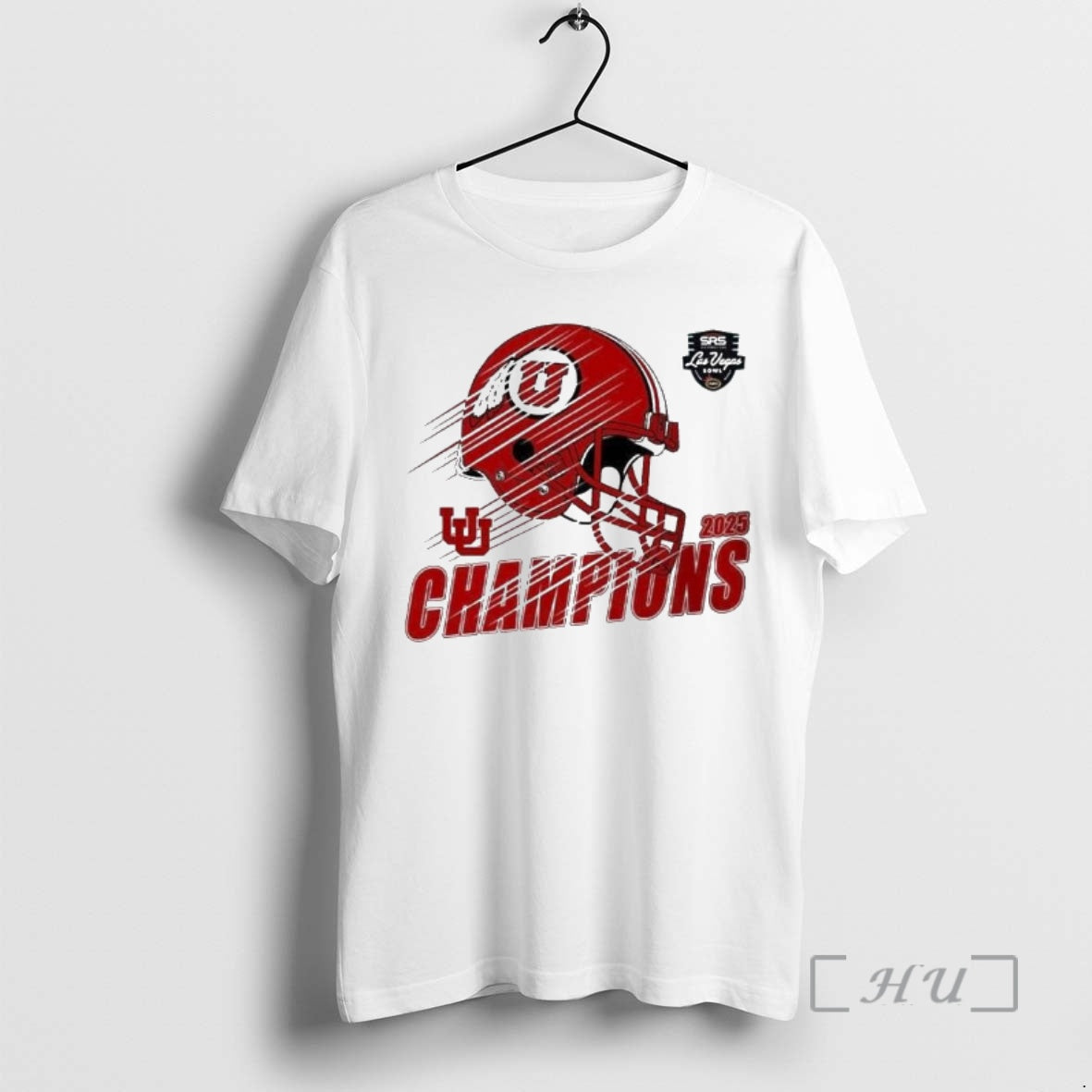 Officials Utah Utes Football Claim Champions 2025 Srs Distribution Las Vegas Bowl Helmet Premium T-Shirts, Hoodie, Sweatshirt
