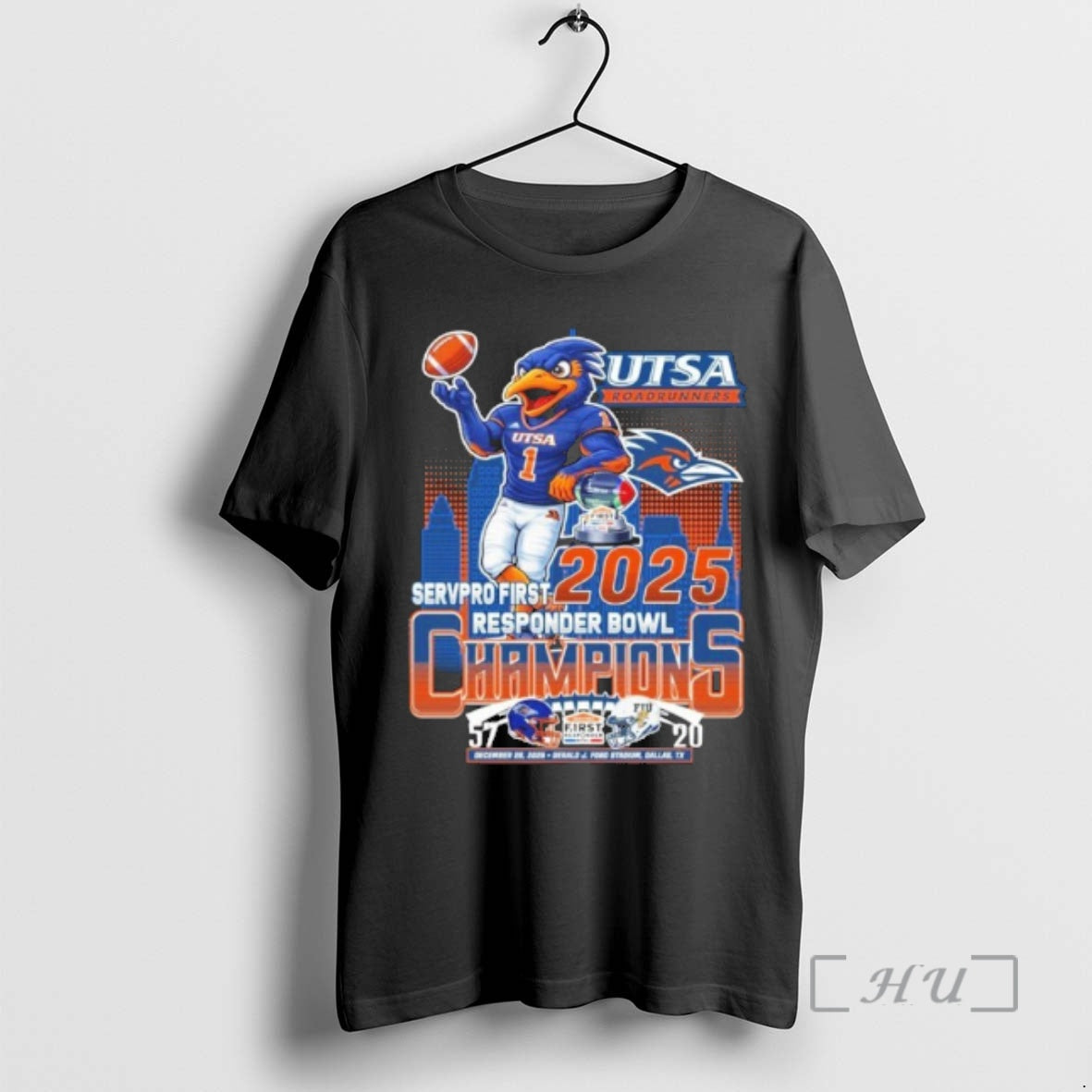 Officials Utsa Roadrunners Servpro First Responder Bowl Champions Mascot 2025 T-Shirts, Hoodie, Sweatshirt