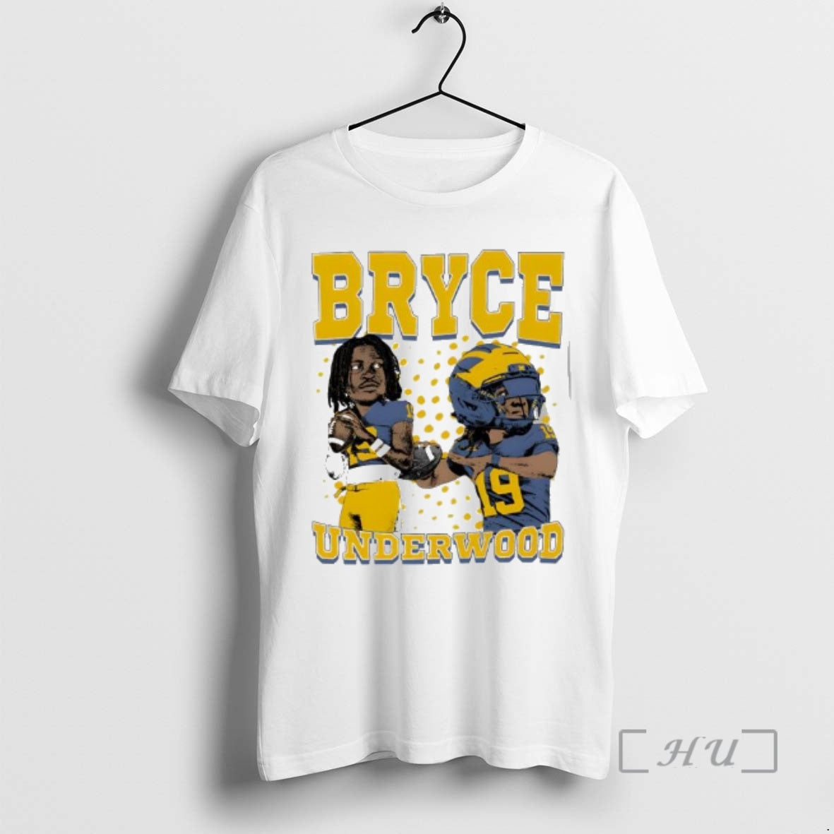 Officials Valiant University Of Michigan Bryce Underwood Caricature T-Shirts, Hoodie, Sweatshirt | AU01DripNestTees.com